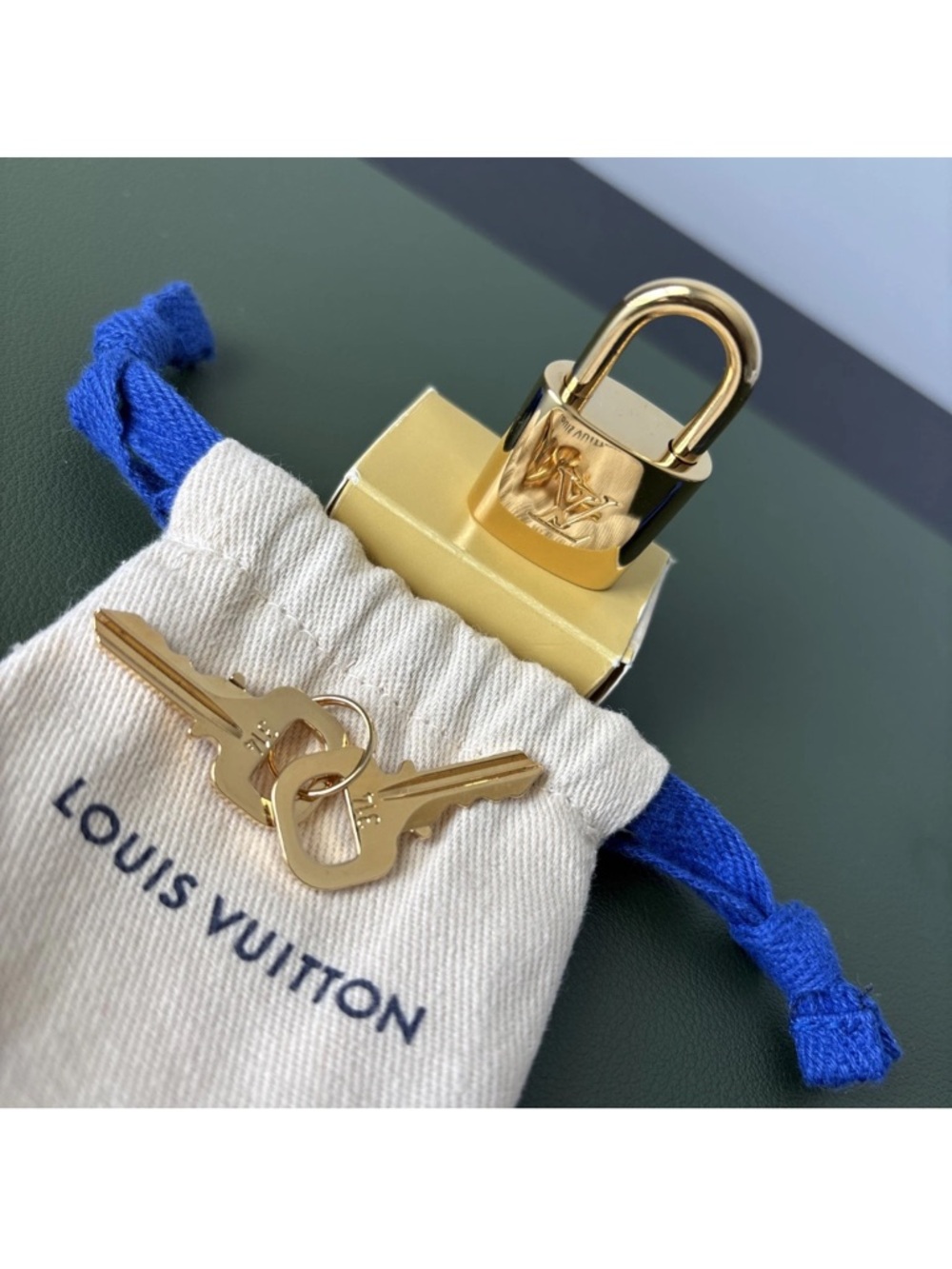 Authentic Louis Vuitton Gold Padlock with Key Set #314 - Picture 6 of 12